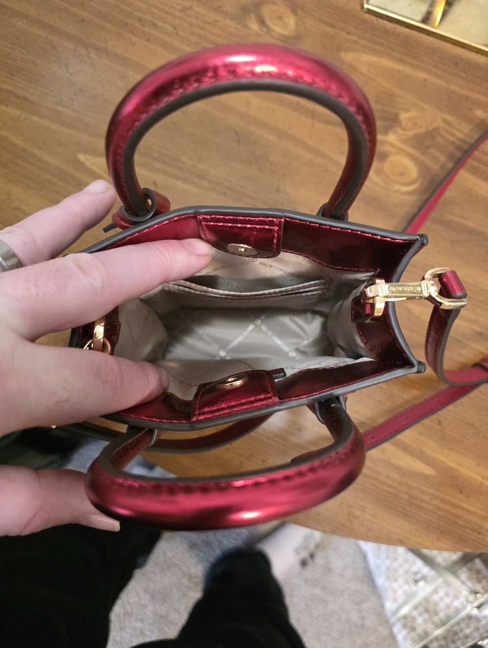 Michael Kors Mercer,EXTRA Small Signature Logo Crossbody - Picture 8 of 9